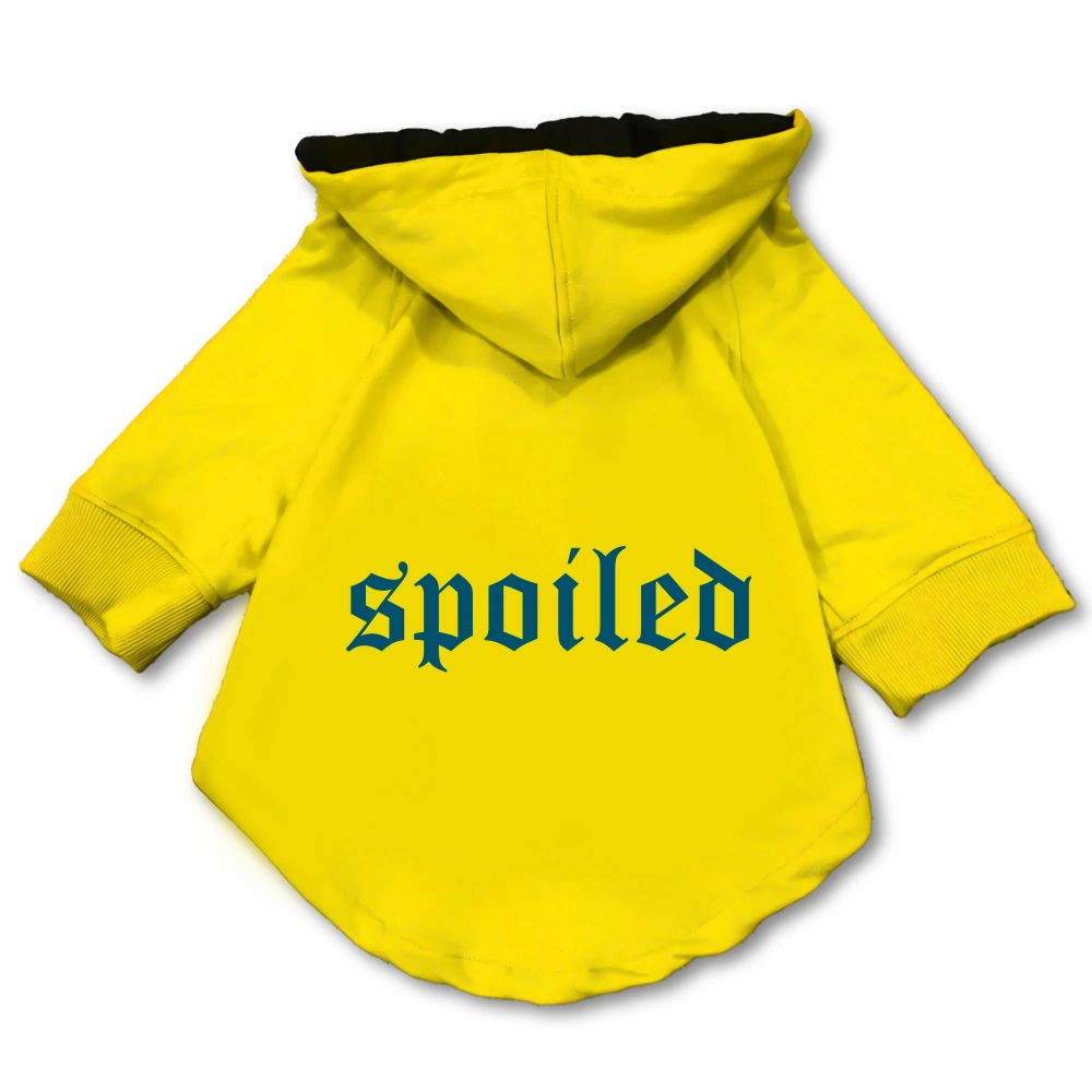 Pawsindia Spoiled Hoodie for Dogs (Yellow)