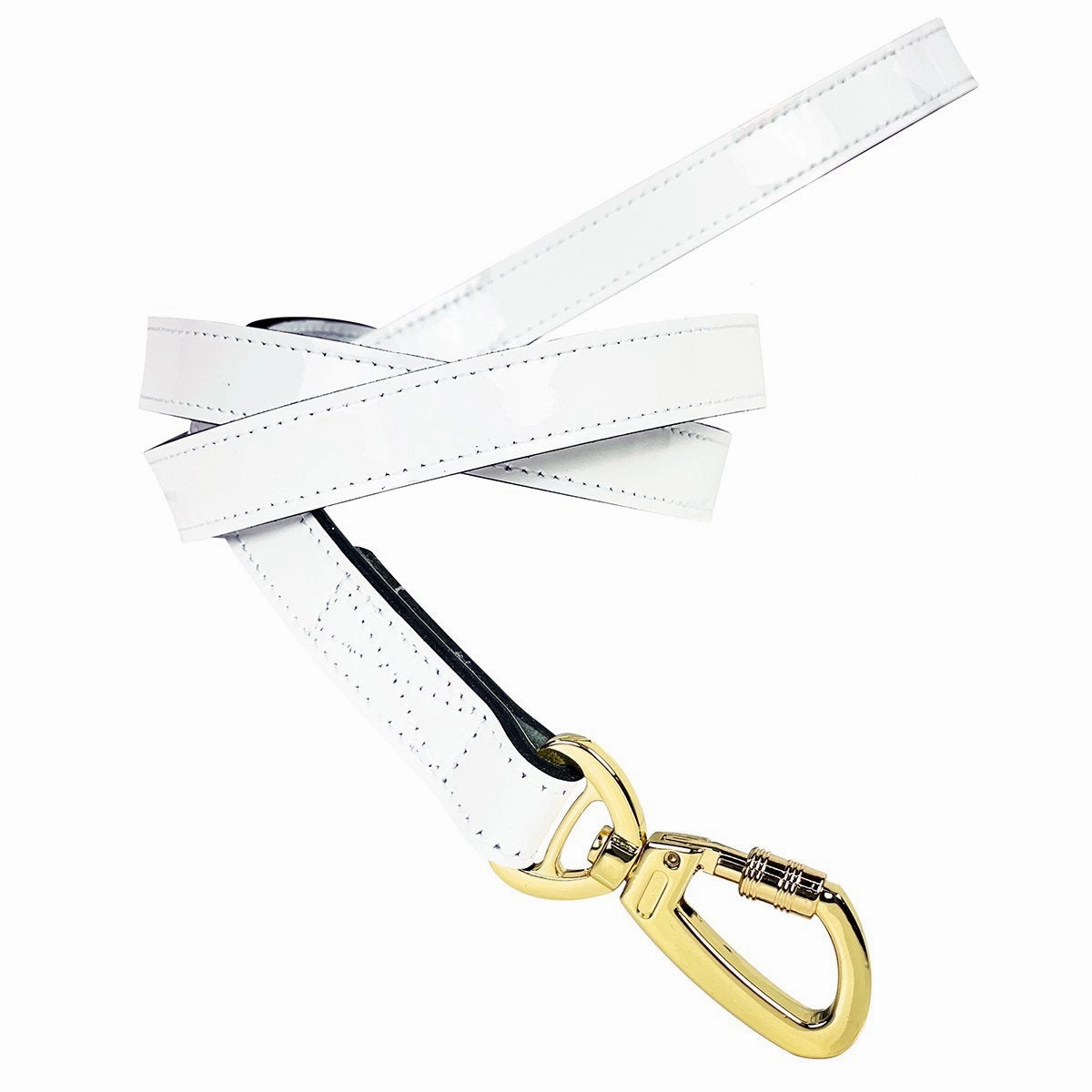 Peacock Collection Dog Leash White Patent