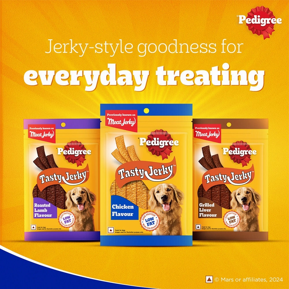 Pedigree Chicken & Liver Flavour Tasty Jerky and Chip Chops Chicken Tenders Dog Treats Combo