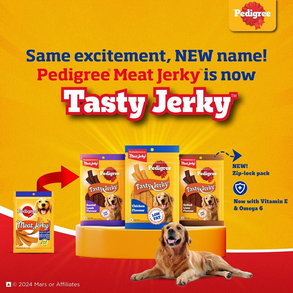 Pedigree Chicken & Liver Flavour Tasty Jerky and Chip Chops Chicken Tenders Dog Treats Combo