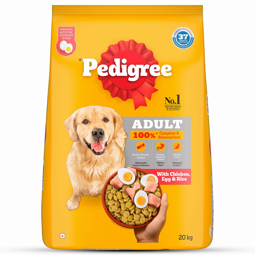 Pedigree Chicken, Egg and Rice Adult Dog Dry Food