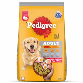 Pedigree Chicken, Egg and Rice Adult Dog Dry Food