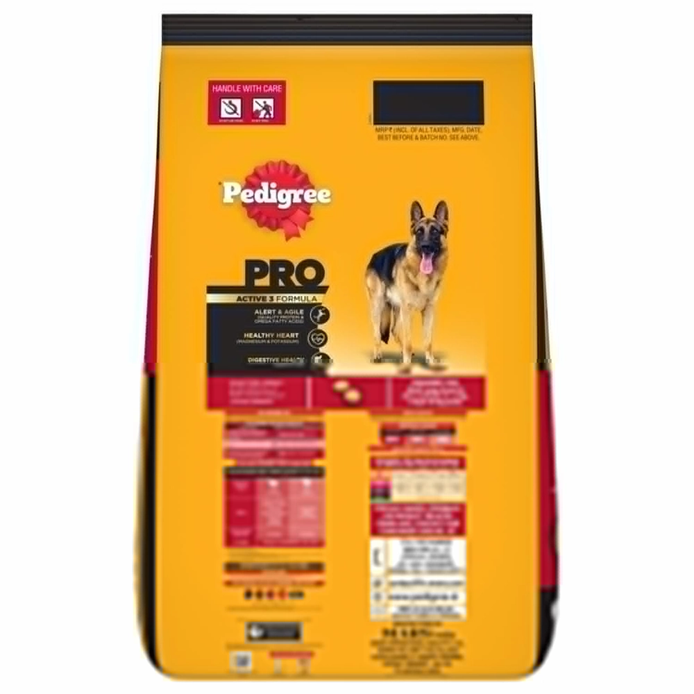 Pedigree PRO Active Adult Large Breed Dry Food, Pedigree Dentastix Oral Care Adult Dogs Treat Combo