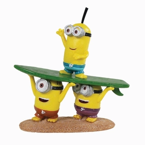 Penn-Plax Minions Officially Licensed Fish Tank and Aquarium Ornament  Beach Buddies Small