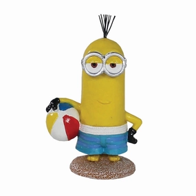 Penn-Plax Minions Officially Licensed Fish Tank and Aquarium Ornament  Beach Buddy Kevin - Small