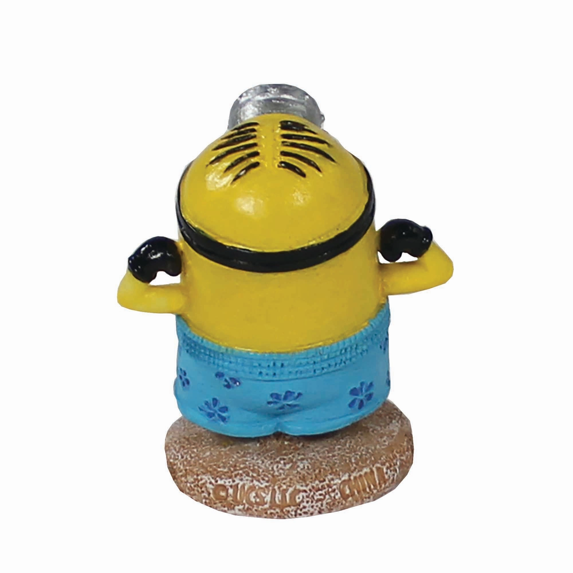 Penn-Plax Minions Officially Licensed Fish Tank and Aquarium Ornament  Beach Buddy Stuart - Small