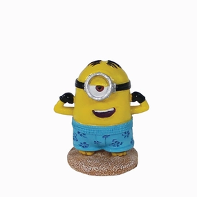 Penn-Plax Minions Officially Licensed Fish Tank and Aquarium Ornament  Beach Buddy Stuart - Small