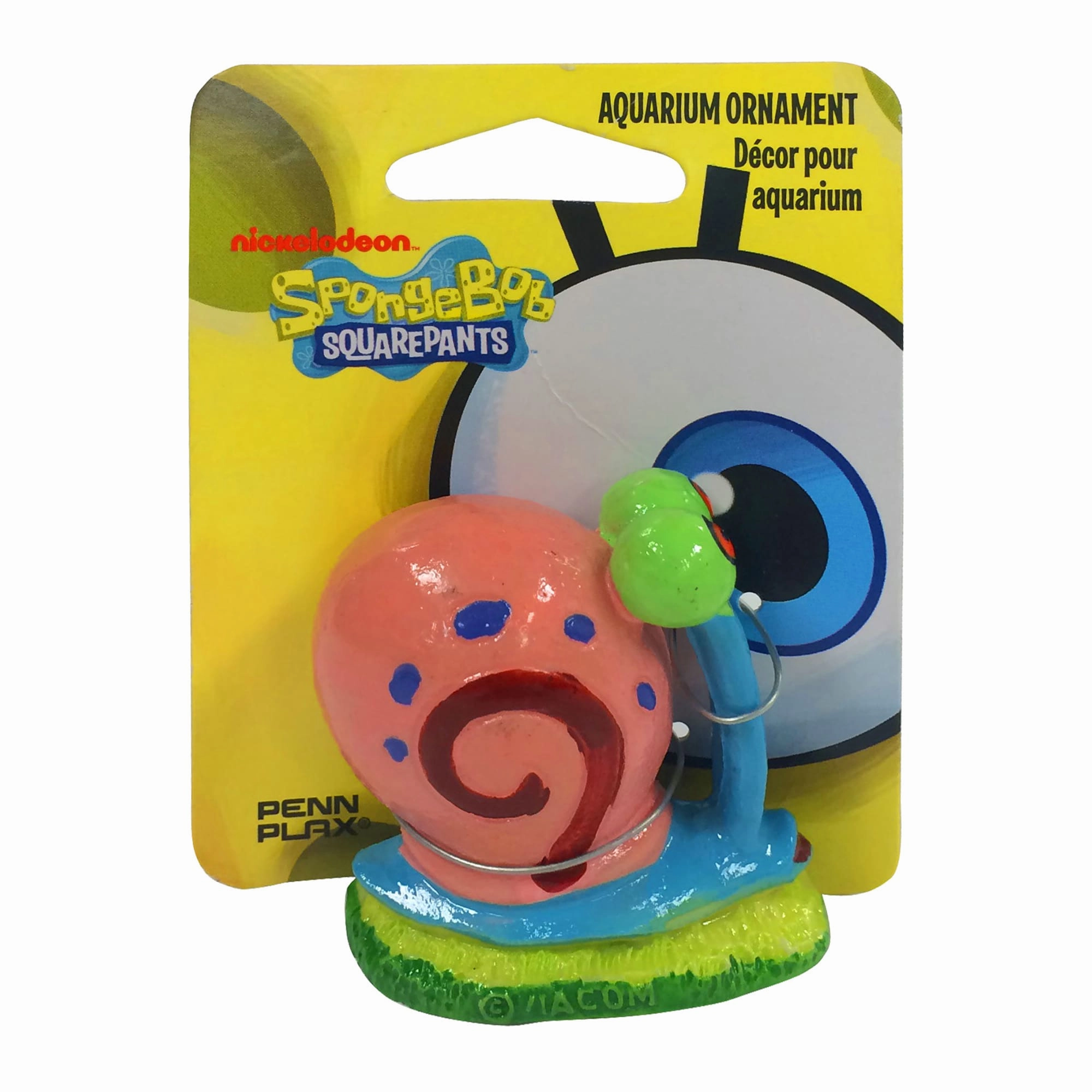 Penn-Plax Officially Licensed SpongeBob SquarePants Aquarium Ornament  Gary (Mini/Small Size)  Perfect for Freshwater and Saltwater Tanks
