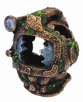 Penn-Plax Sunken Gardens Divers Helmet Fish Aquarium Ornament - Small