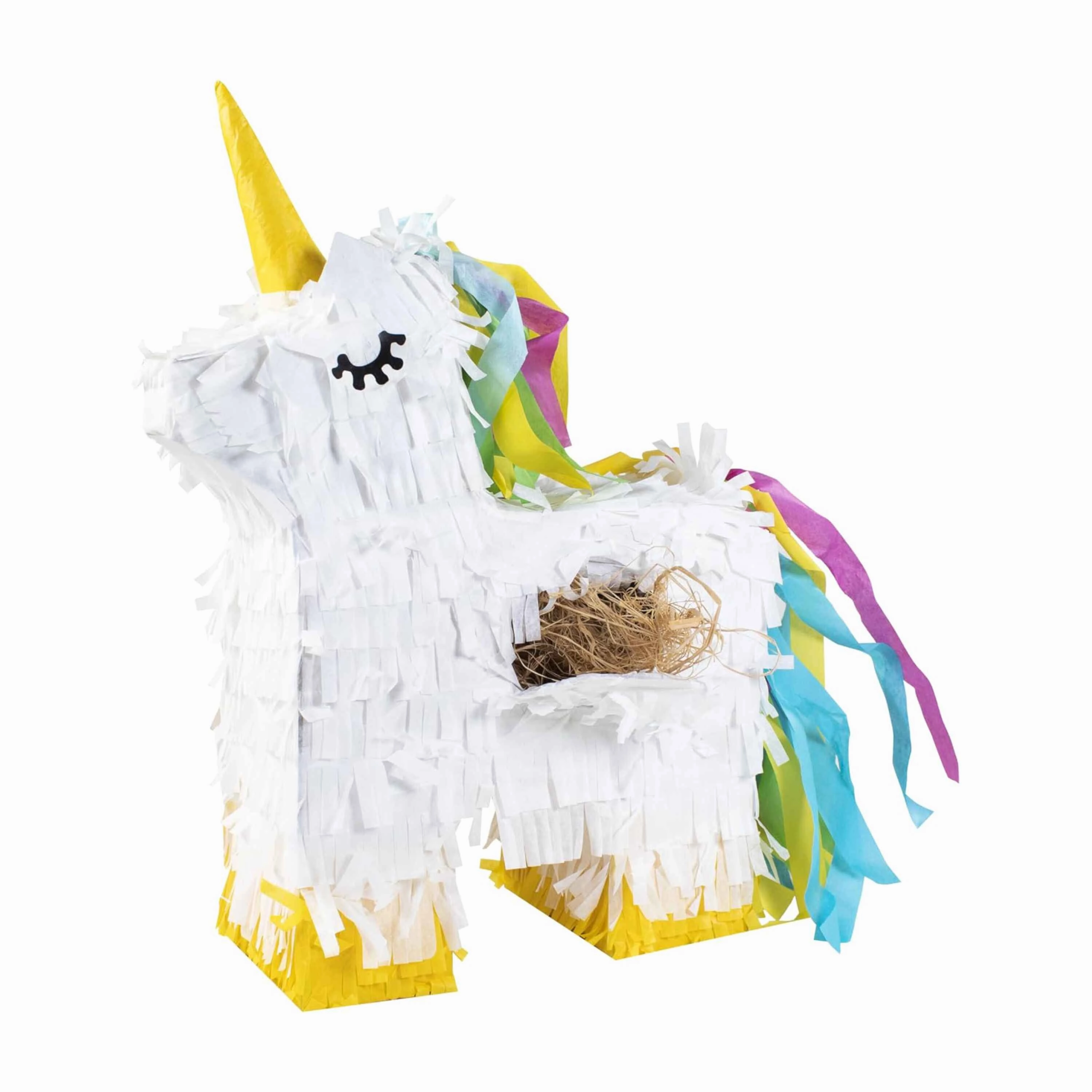 Penn-Plax Unicorn Pinata with Natural Nesting Material  Safe for Small and Medium Birds  Mini
