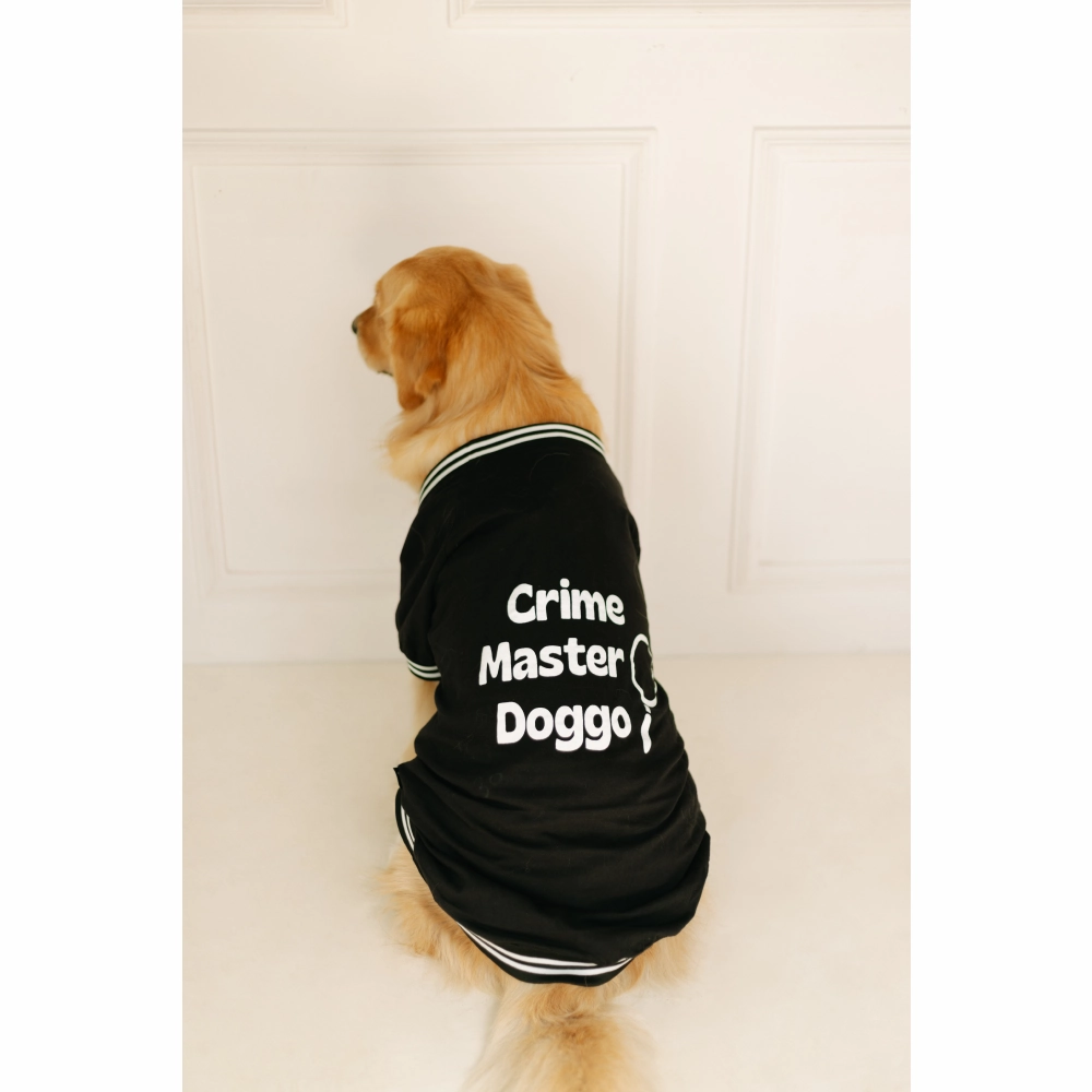 Pet Set Go Crime Master Sleevless T-shirt for Dogs (Black)