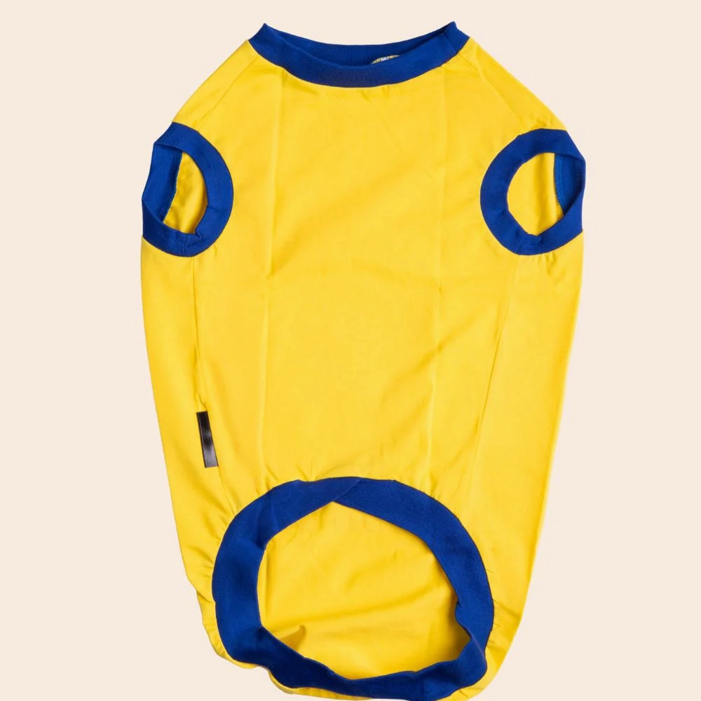 Pet Set Go Dekho Magar Pyaar Sey Tshirt for Dogs (Yellow)