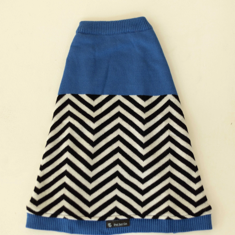 Pet Set Go Raisin??s Sweater for Dogs and Cats (Blue & Black)
