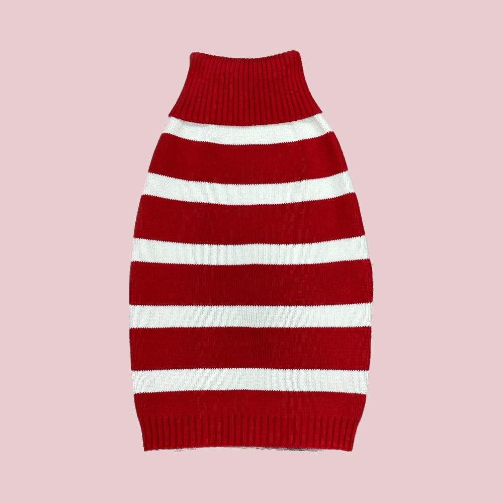 Pet Set Go Striped Sweater for Dogs (Red)