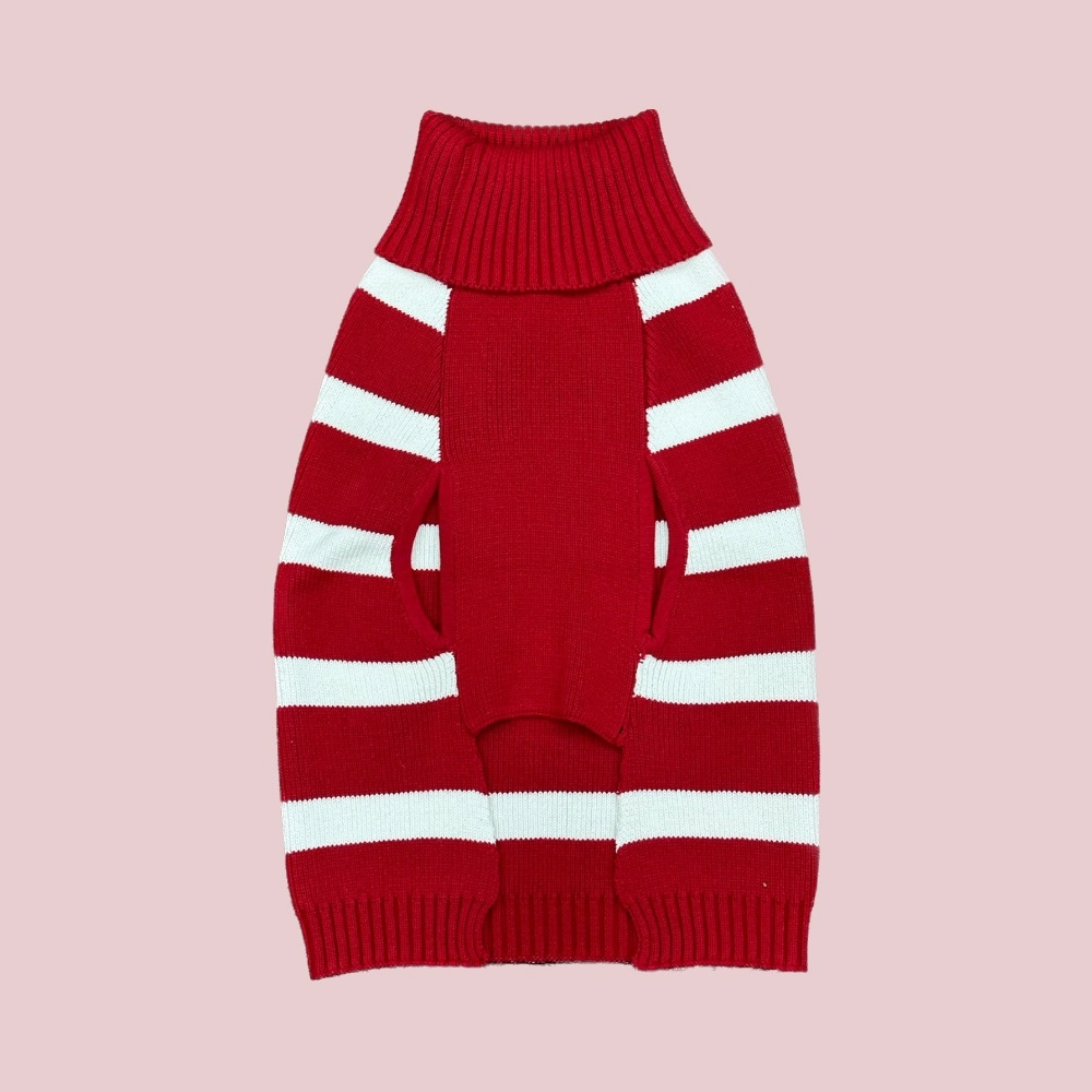 Pet Set Go Striped Sweater for Dogs (Red)