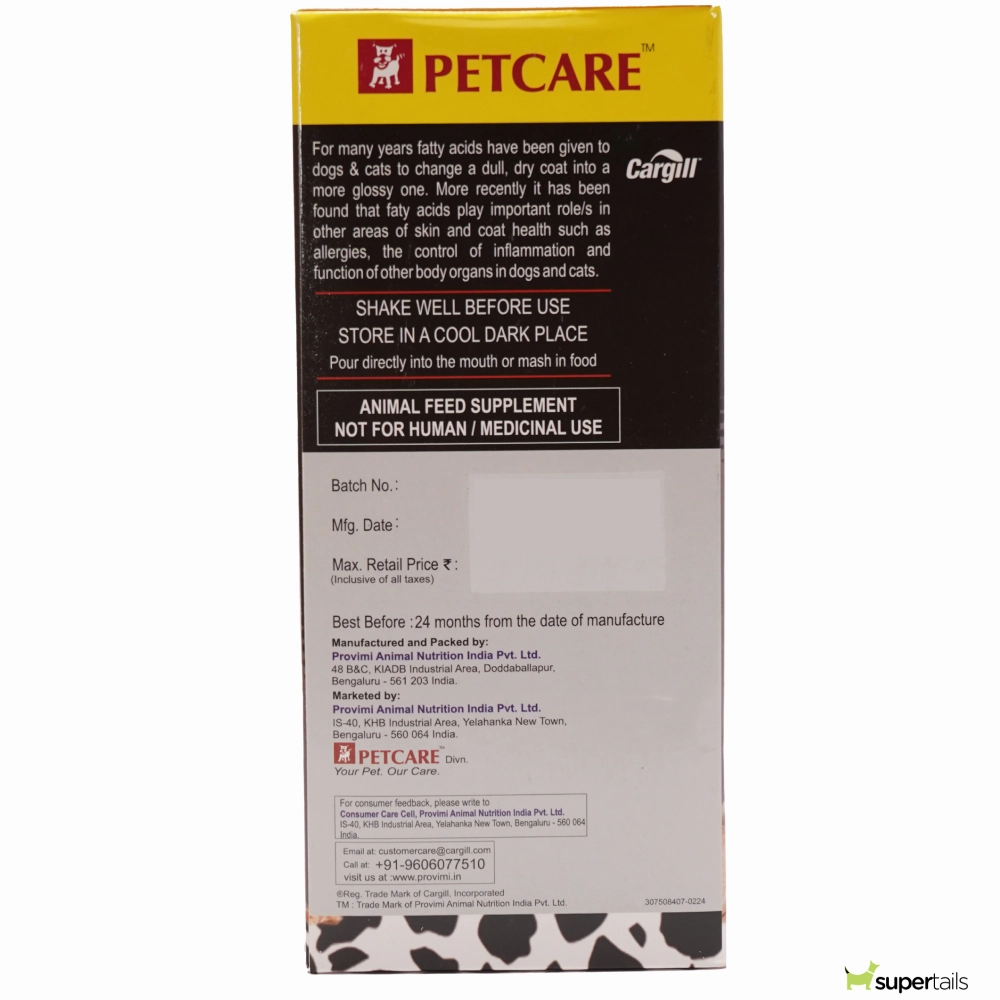 Petcare Nutricoat Advance Omega 3   6 Syrup for Dogs and Cats