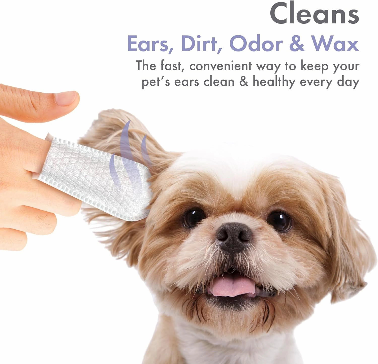 Petkin - Fingertip Ear Wipes (for Dogs and Cats) 50's