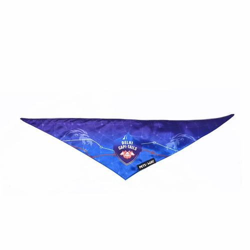 Pets Way Delhi Capi Tails IPL Bandana for Dogs and Cats (Blue)