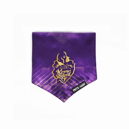 Pets Way Kolkata Kennel Riders IPL Bandana for Dogs and Cats (Purple)