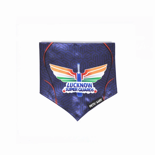Pets Way Lucknow Super Guards IPL Bandana for Dogs and Cats (Blue)