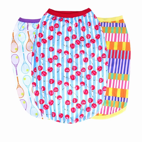 Pets Way Printed Fun Summer Vest Combo for Dogs and Cats
