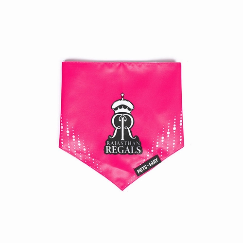 Pets Way Rajasthan Regals IPL Bandana for Dogs and Cats (Pink)