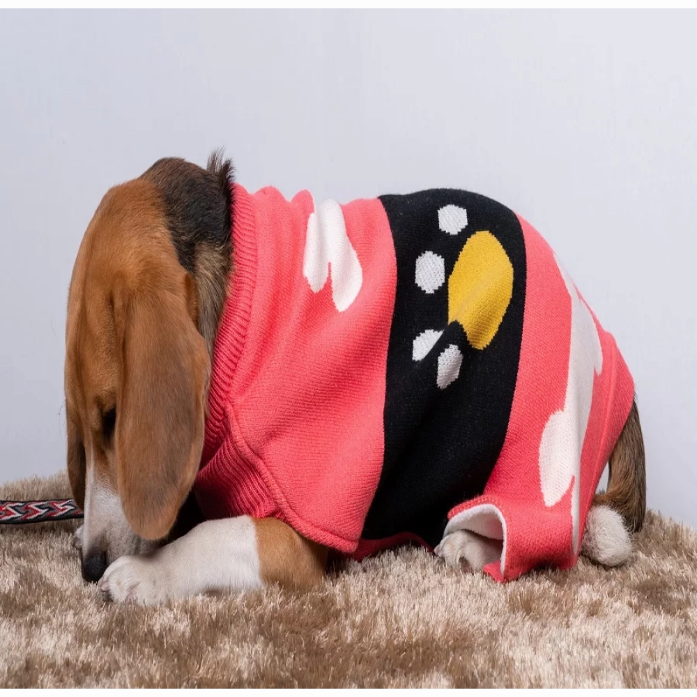 Petsnugs Bones and Paws Sweater for Dogs and Cats (Pink)