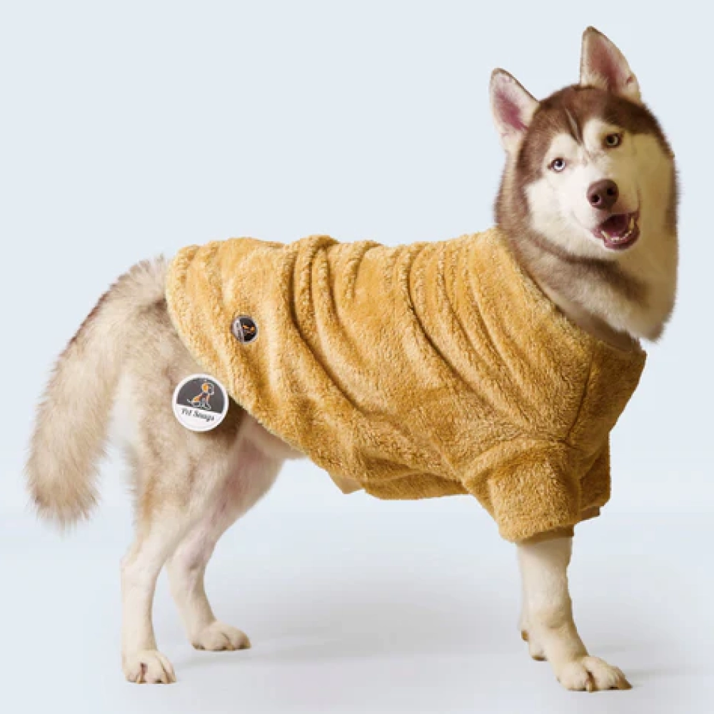 Petsnugs Camel Furry Sweater for Dogs and Cats (Camel)