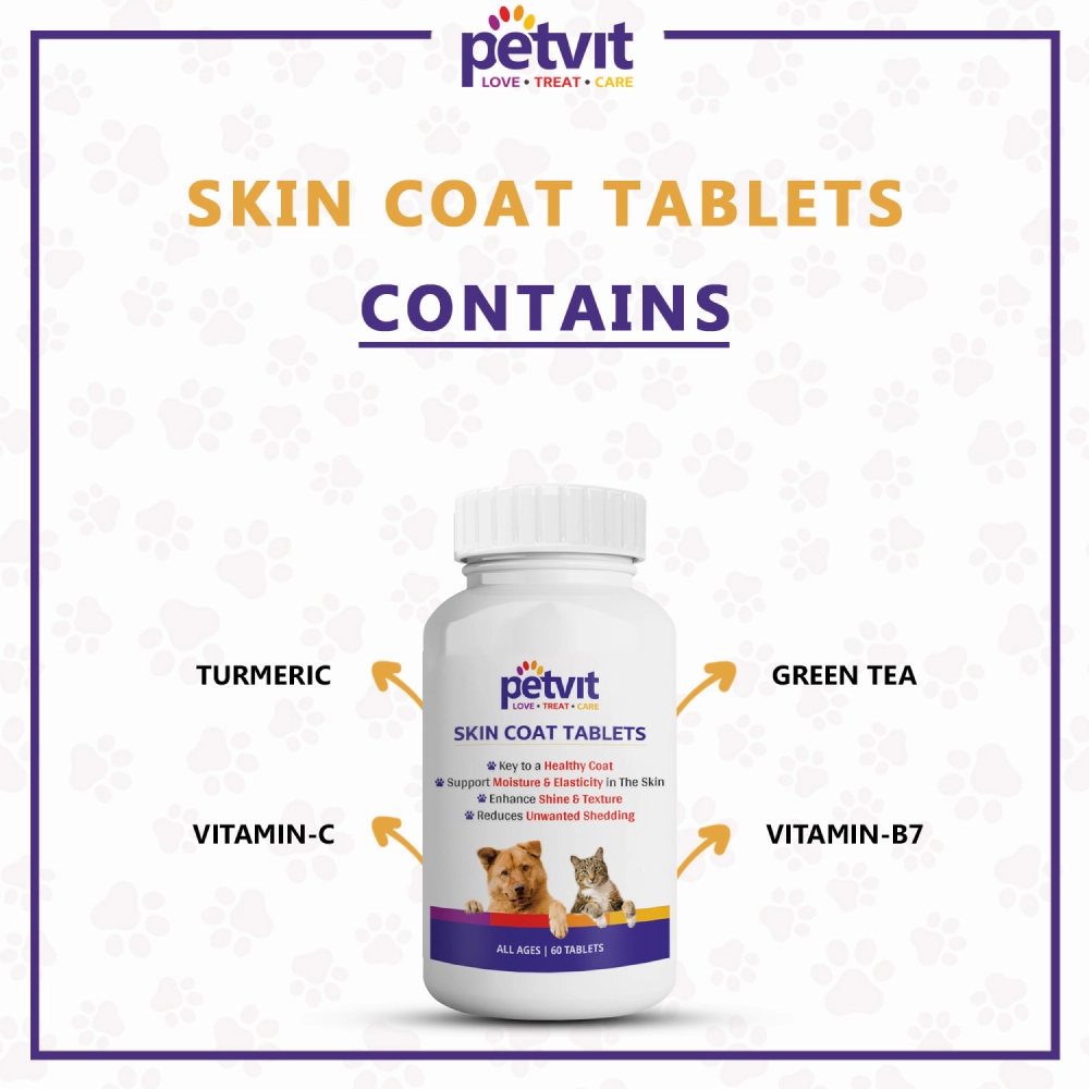 Petvit Skin & Coat Tablets for Dogs and Cats