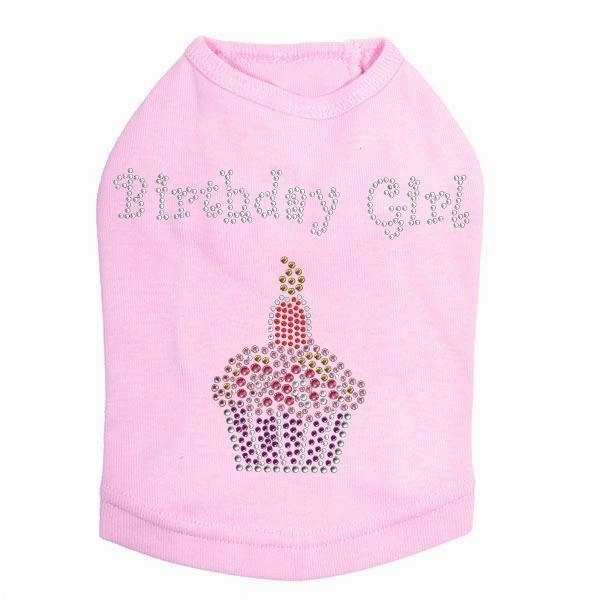 Pink Cupcake Rhinestone Dog Tank