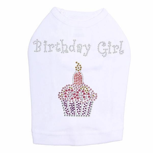 Pink Cupcake Rhinestone Dog Tank