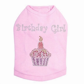 Pink Cupcake Rhinestone Dog Tank