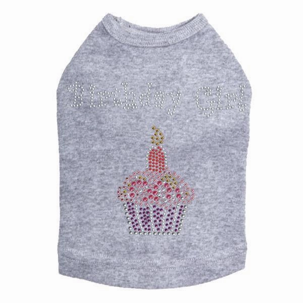 Pink Cupcake Rhinestone Dog Tank