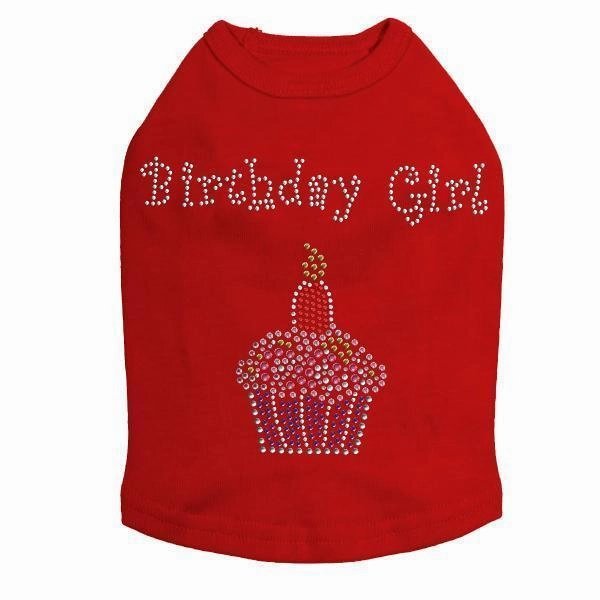 Pink Cupcake Rhinestone Dog Tank