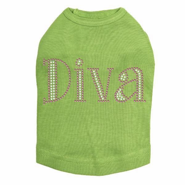 Pink Diva Rhinestone Dog Tank