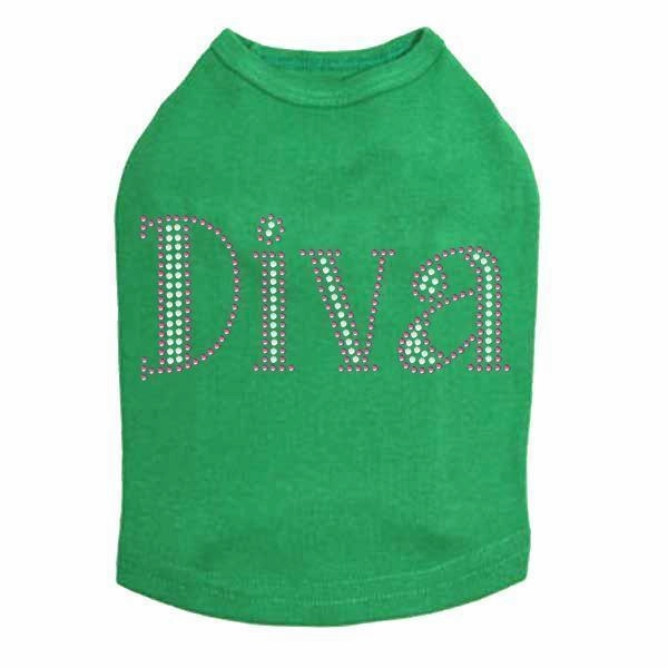 Pink Diva Rhinestone Dog Tank