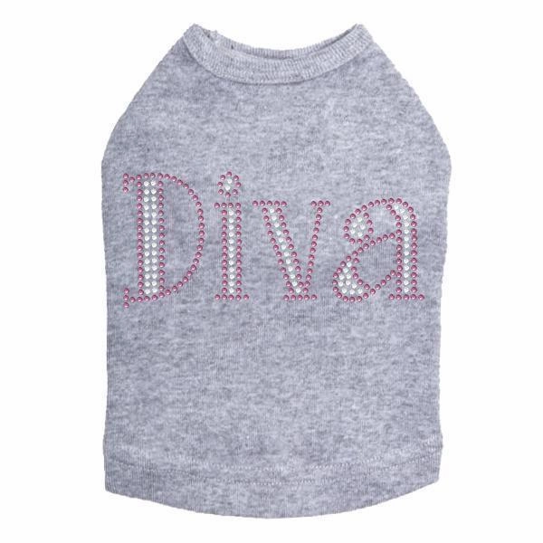 Pink Diva Rhinestone Dog Tank
