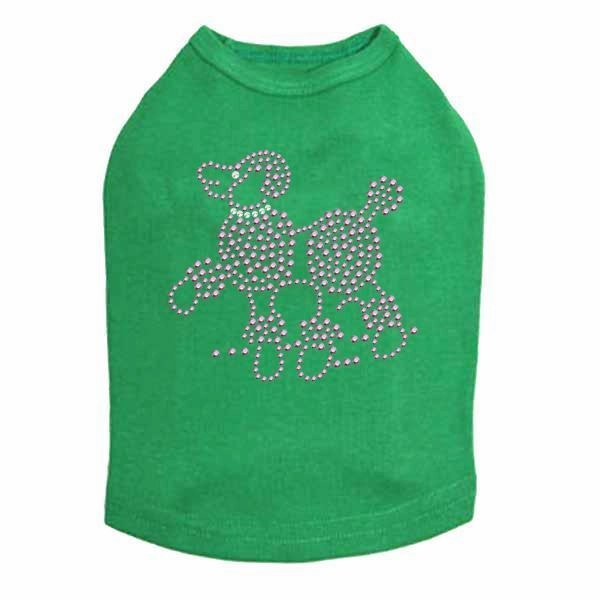 Pink Poodle Rhinestone Dog Tank