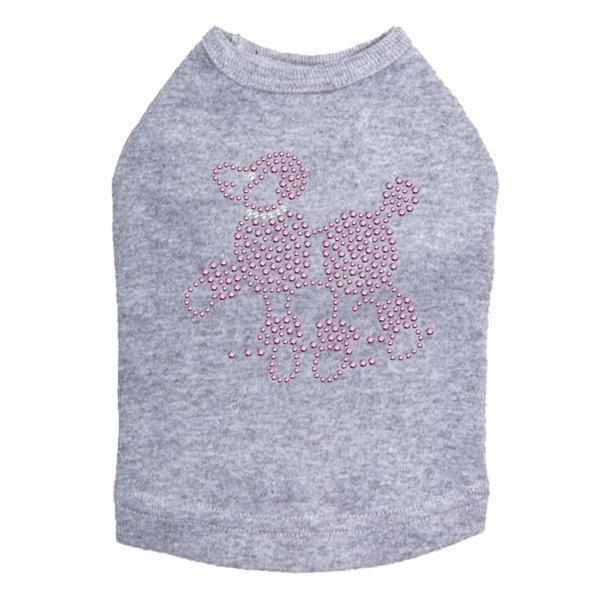 Pink Poodle Rhinestone Dog Tank