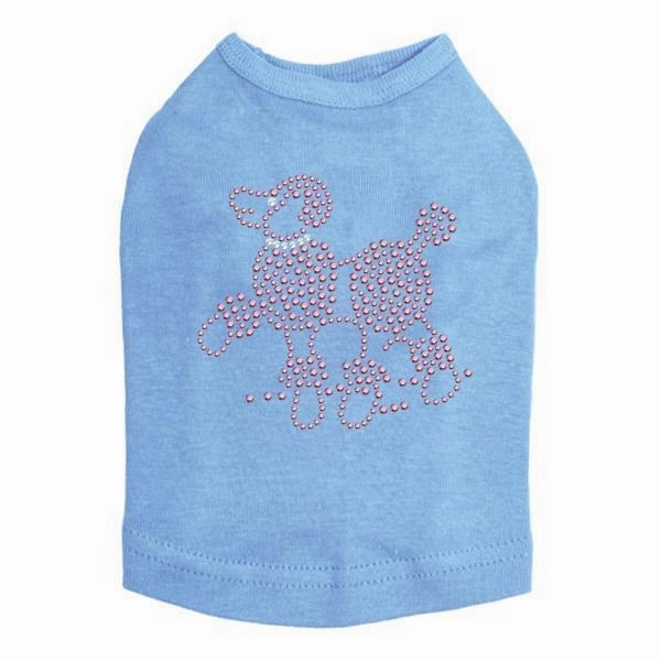 Pink Poodle Rhinestone Dog Tank