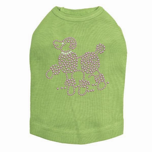 Pink Poodle Rhinestone Dog Tank