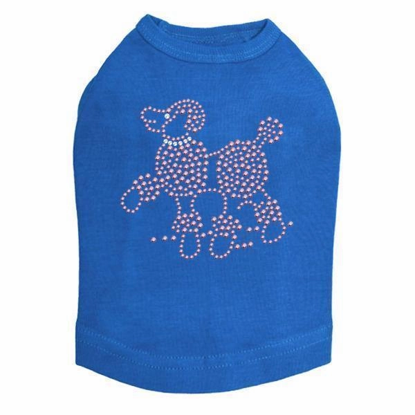 Pink Poodle Rhinestone Dog Tank