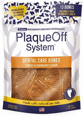 Plaque Off Dental Bones Turkey & Cranberry Flavor