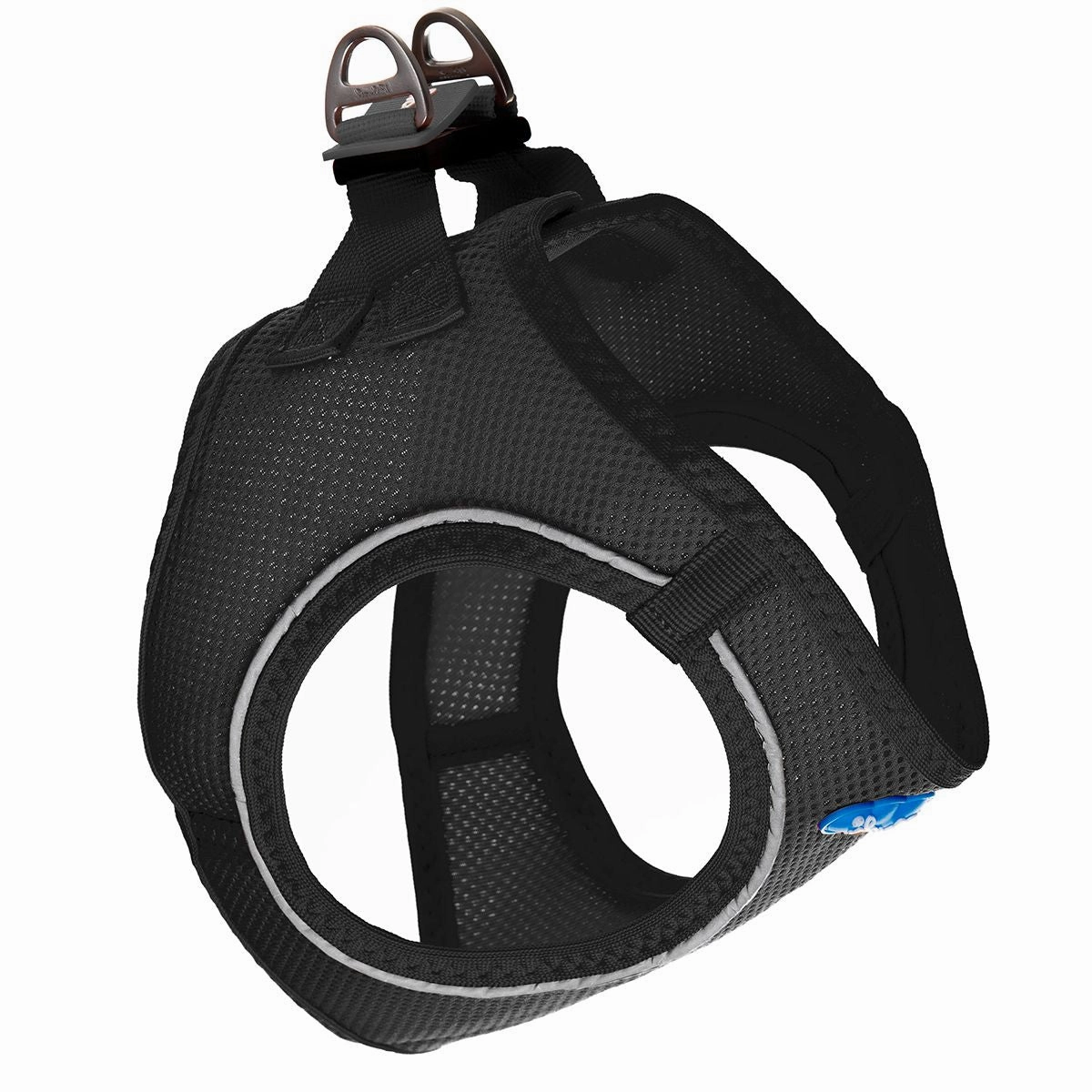Plush Step In Air Mesh Dog Harness Black