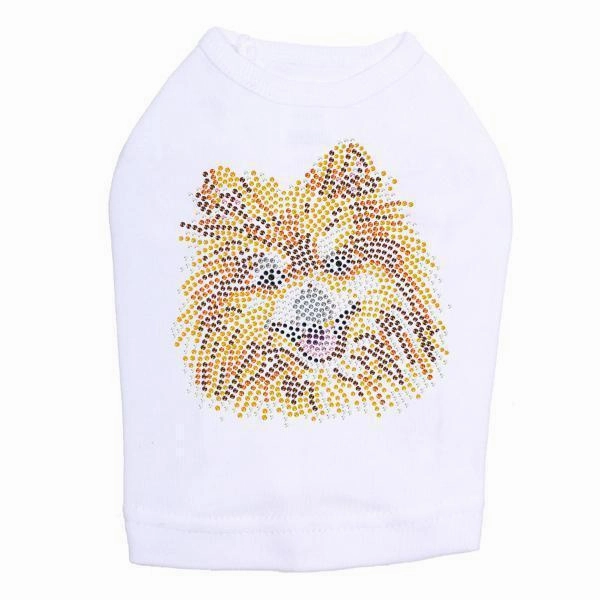 Pomeranian Rhinestone Dog Tank