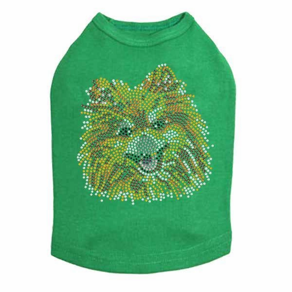 Pomeranian Rhinestone Dog Tank