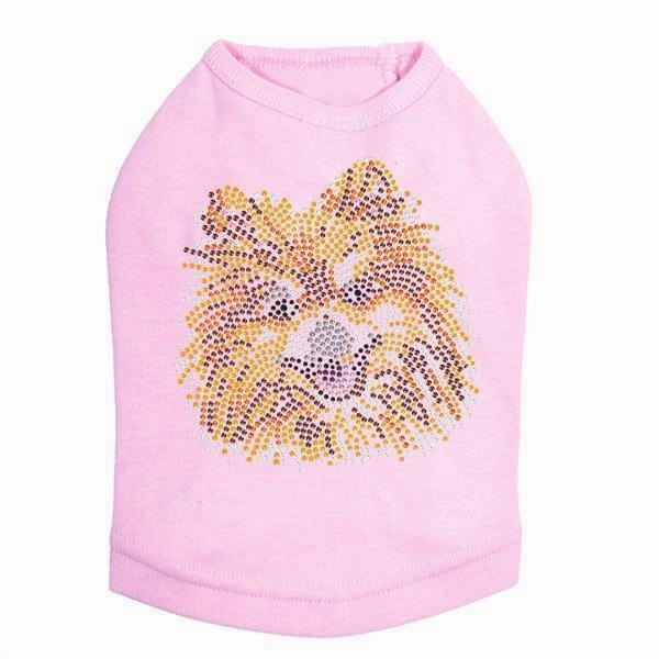 Pomeranian Rhinestone Dog Tank