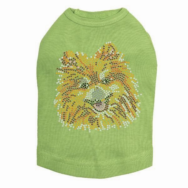 Pomeranian Rhinestone Dog Tank