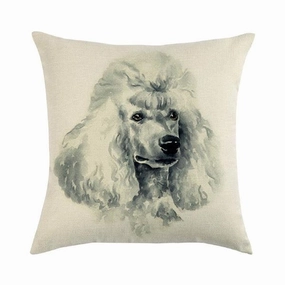 Poodle Face Throw Cushion