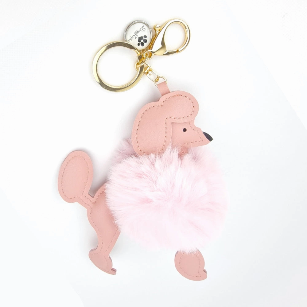Poodle Pom Pom Key Ring